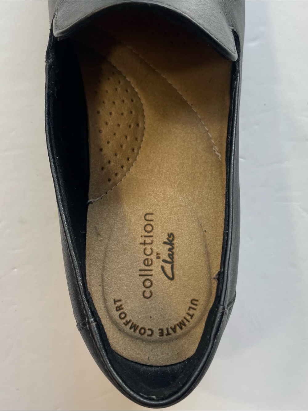 Clarks Collection Black Leather Loafers Slip On Shoes Womens Size 6.5 M Comfort - Picture 6 of 11